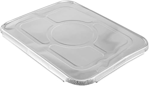 Restaurantware Solo tapas tapas de bandeja de aluminio Lux Foil 25 tapas de bandeja de aluminio listas para horno. Las bandejas se venden por