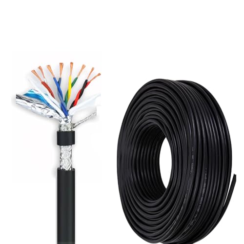 Câble TRVVPS 8 conducteurs 0.75mm² en cuivre pur blindé pour automatisme 50m