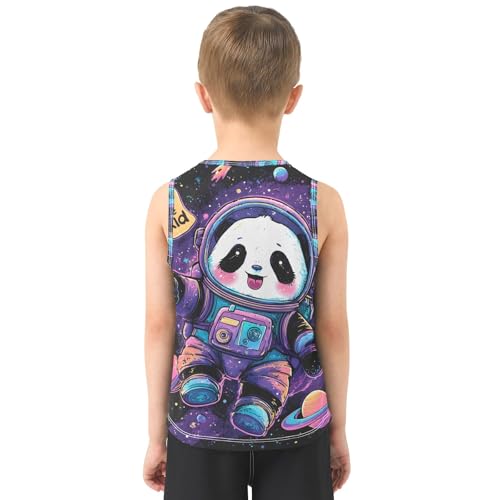 Boys' Tank Top Shirt Panda Astronaut Sleeveless T-Shirts3