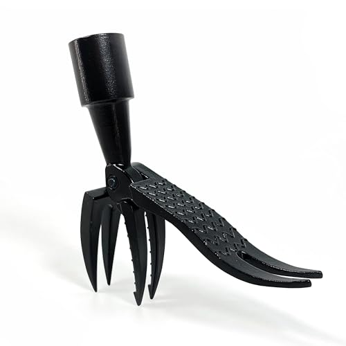 CNSYZX High Hardness Weed Pulling Tool - Manual Stand Up Weed Puller Tool Head Replacement - 4-Claw Steel Head Design