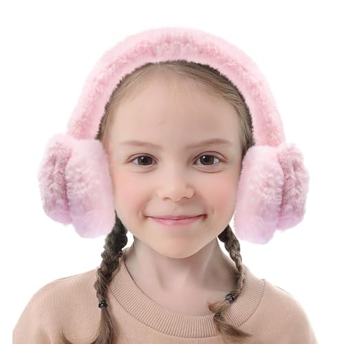 Kids Cat Earmuffs Cute Animal Ear Muffs Winter Outdoor Ear Covers Plush Ear Warmer for Boys Girls Age 7-142