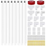 JIRVY 8 Pack Kabelkanal Selbstklebend 30x15 mm aus PVC Farbe: Weiß, Länge (8M)