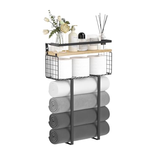 Gain de place pour serviettes grâce à l'étagère double couche ventilée