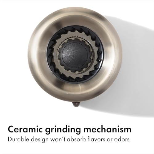 OXO Good Grips Contoured Mess-Free Pepper Grinder, Adjustable Ceramic Grinder with Five Settings, Black Pepper Mill for Home and Kitchen, Spice Tool and Kitchen Gadget - Image 6