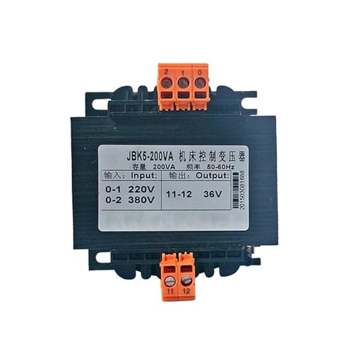 Transformateur de contrôle monophasé JBK5-200 200 VA pour armoire électrique standard