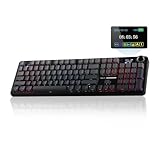 EPOMAKER X Aula F108 PRO ワイヤレスゲーミングキーボード スクリーン付き 8000mAhバッテリー ホットスワップ対応 プログラム可能な104個のキーとノブ RGBバックライト Mac/PC/Android用 技適認証取得 (Black Gradient)