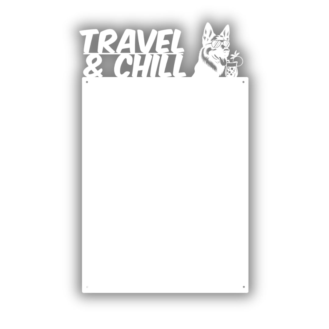 Tableau Magnétique Petit & Grand - Tableau Magnétique Avec Motif Animal - Parfait Pour Aimants Et Notes - Pizarra Magnetica - Ardoise - Kit de Montage Inclus - Blanco 50x80 cm