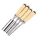 Txmyxgs Schnitzwerkzeug,4 Stück Holz Meißel Set,Stechbeitel Rund Gebogen Hohlbeitel Werkzeuge Set,CR-V Stahl halbkreisförmige Kante 6mm/12mm/18mm/24mm,DIY Bildhauerei Tool für Tischler, Carver