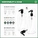 Bar5F Empty Shampoo Bottles with Pumps (2-Pack 32oz/1Liter/Large) BPA-Free PETE1 Plastic Bottle Crystal-Clear