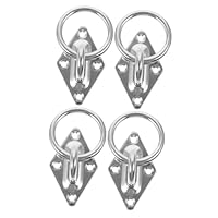 JECOMPRIS 4pcs Truck Bed Anchors Ceiling Mount Hooks Pad Eye Plate Tie down Ring Anchor for Vehicles