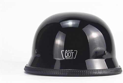 Miniatura 3 de Casco de motocicleta de estilo alemán, medio casco para adultos, cara abierta, aprobado por DOT, casco de motocicleta, crucero, scooter