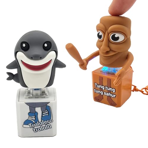 Gtzzot Italian Brainrot Clicker Fidget Keychain with Sound and LED