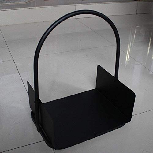 Soporte para leña de hierro forjado, para interiores, resistente al aire libre, leña