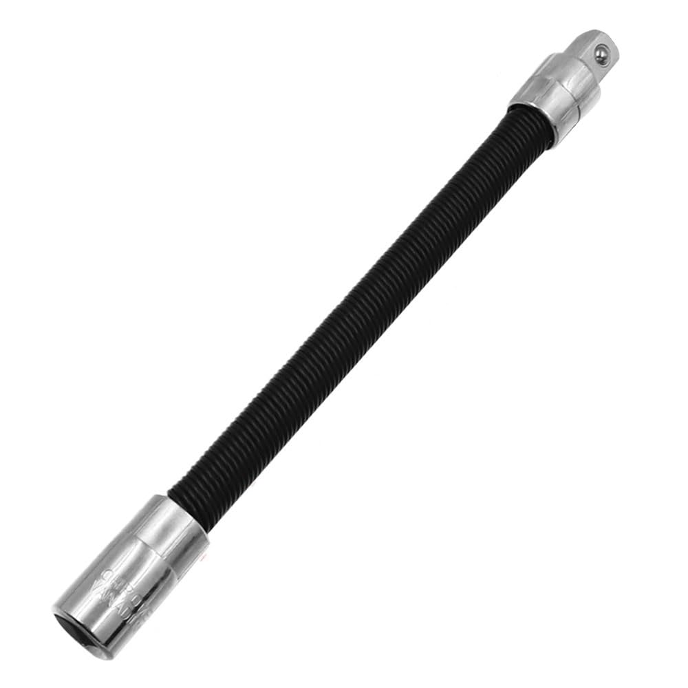 Xctdsvah One Color Flexible Socket Extension 1/4 3/8 1/2 Impact Socket Set Flexible Extension Rod Drive Adapter Spanner Mechanical Workshop Tool For Wrench Automotive(1-2 252Mm)