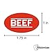 Meat Labels Bundle - 1.75 x 1 Inch Beef/Chicken/Pork Stickers in Bright Red for Butcher Markets Supermarket Grocery Store Stickers Food Truck Deli Food Choice Package Label - 900 Count