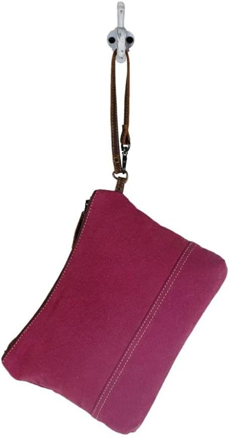 Myra Bag Just Pink Pouch Upcycled Cotton & Leathe S-2918