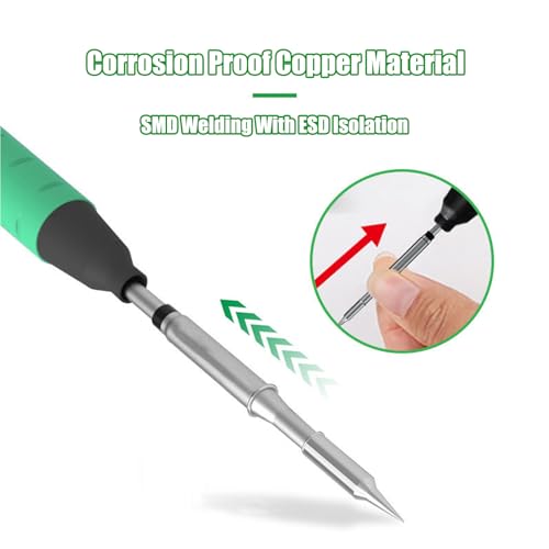 Image of C115 Soldering Iron Tip Replacement, Solder Head C115 Solder Head Welding Heating Soldering Iron Head Replacement for JBC 115 Soldering Station(C115 I Pointed)