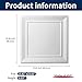 Art3dwallpanels Ceiling Tiles 24 x 24 Drop Ceiling Tiles, 12 Pack Drop in High Grade PVC Wall Panels, Fire Rated, Waterproof, Light Weight, Cover 48 Sq.Ft, White