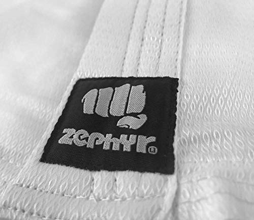 Zephyr Martial Arts K-Tech Performance Karate Gi Student Uniform with Belt - White - 1 - Thumbnail 3