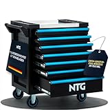 Werkzeugwagen bestückt mit Werkzeug 220 tlg. | 6 Schubladen | Abschließbar | davon 4 mit Werkzeug...