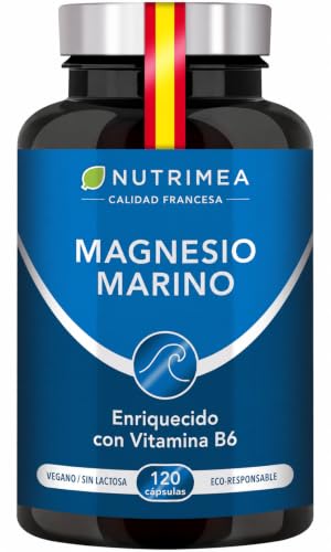 Magnesio Marino | Vitamina B6 | Hasta 300mg/día | 120 Cápsulas Veganas
