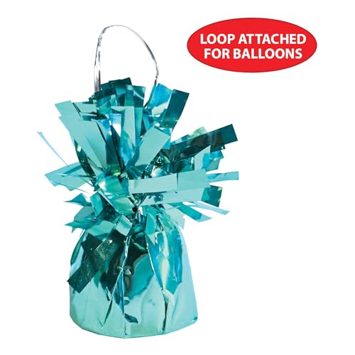 Beistle 50804 12-Piece LB Metallic Wrapped Balloon Weights, Light Blue by Beistle - Image 6