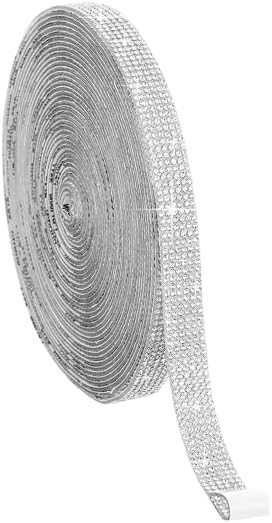 3 Yards Acrylic Rhinestone Diamond, Self Adhesive Crystal Ribbon DIY for Arts Crafts Celebration Even Car Phone Decoration