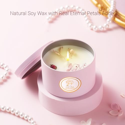Evelunya 60th Birthday Gifts for Women Idea, Real Flowers Scented Candle, Luxury Gift Set, Unique Gift Ideas, Self Care Relaxation Gift for Her, 1965 Limited Edition - 3