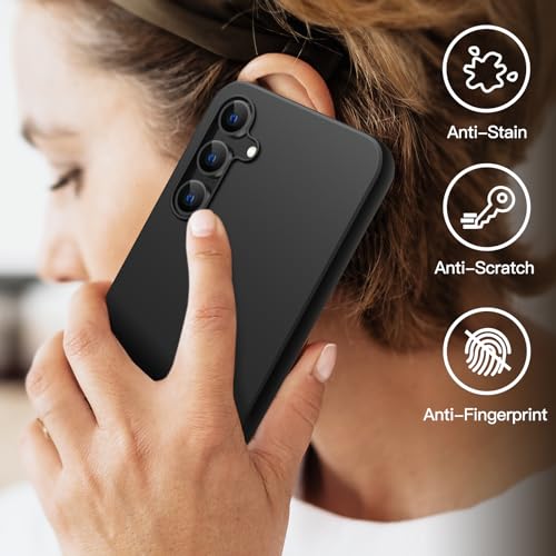 JETech Slim Fit Case for Samsung Galaxy S23 FE 6.4-Inch, Flexible Soft TPU Shockproof Thin Phone Cover with Matte Finish (Black) - Thumbnail 6