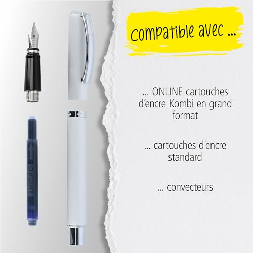 Stylo plume Vision Noir en aluminium avec plume iridium medium - 5