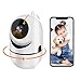 podofo Telecamera Wi-Fi Interno Senza Fili, 720P Telecamere Videosorveglianza Visione Notturna, Rilevamento del Movimento, Audio Bidirezionale Rotazione ad Monitoraggio Remoto per Cat/Cane/Tata