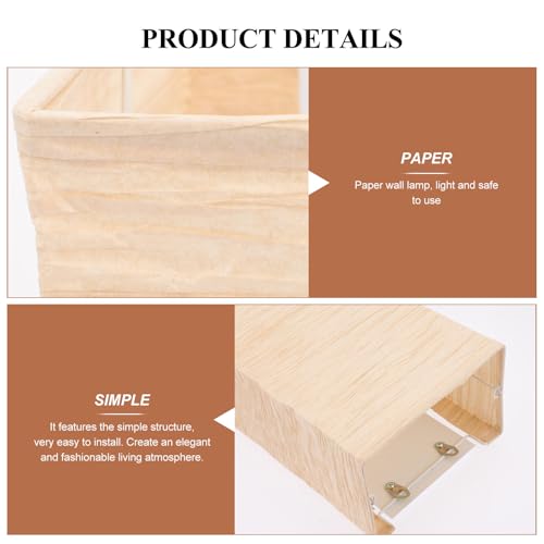 Lámpara de pared de papel marrón con efecto de luz acogedora 6