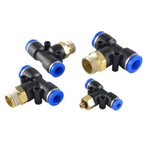 Raccord pneumatique de Type PB T PB10-01 connecteur rapide de tuyau 6-12mm filetage 1/4