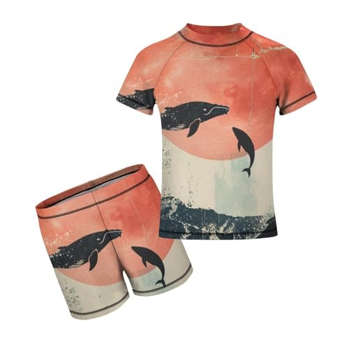 Lonely WhalesChildren's Casual Swimsuit Set - Simple and Versatile9-11Y（140cm）