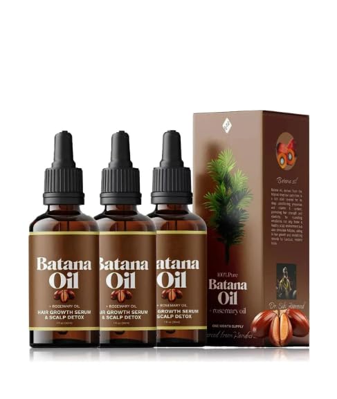 Batana Oil for Hair Growth, 100% Organic, Rosemary Scented, Natural Color, Women's Unisex, 30ml