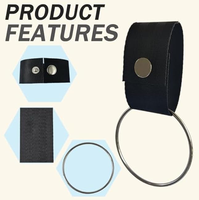 6PCS Stainless Steel Towel Ring Holder for Kitchen Dish Towels,Hanging Towels Loop Ring,Towel Hanger for Cabinet House Oven Stove Door