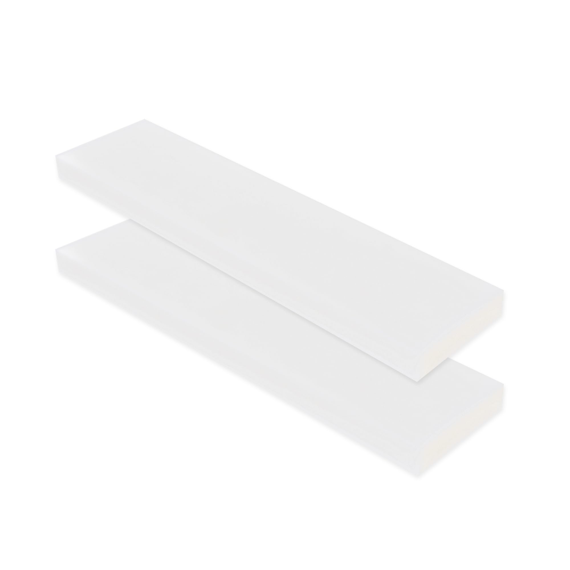 Photo 1 of GYOFFULL HDPE Block PE Polyethylene Rectangular Hard Solid Plastic Tapping Block High Density Sheet Great for DIY Projects for Machining Home Floor Improvement?3/4" x 12" x 3"?2pcs White?