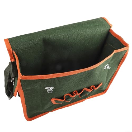 Zilimontt Electrician Tool Bag with Shoulder Strap and Bottom Load-Bearing Belt for Woodworking, Workshop Repair Kit and Tool Storage Organizer - Image 2