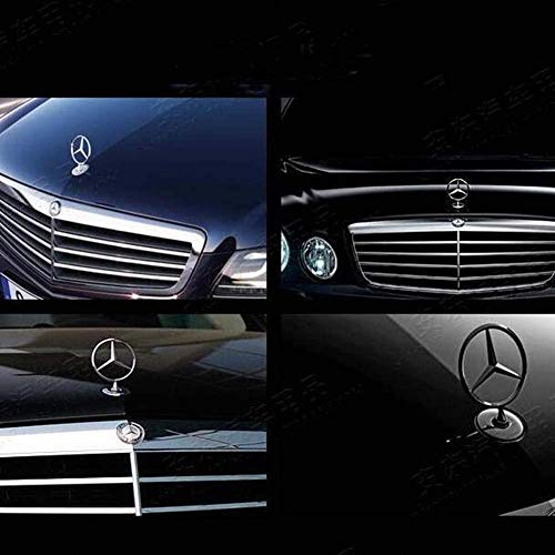 Vehicle Hood Star Emblem Badge For Mercedes Benz S Series C Series E Series W Series,Blue Laurel Wreath