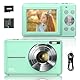 Sevenat Digitalkamera FHD 1080P 44MP Fotokamera Fotoapparat Digitalkamera mit 32G Karte 16X Digitalzoom Kompakt Einfache Tragbare Digital Kamera für Kinder Senioren Mädchen Anfänger Teenager(Grün)