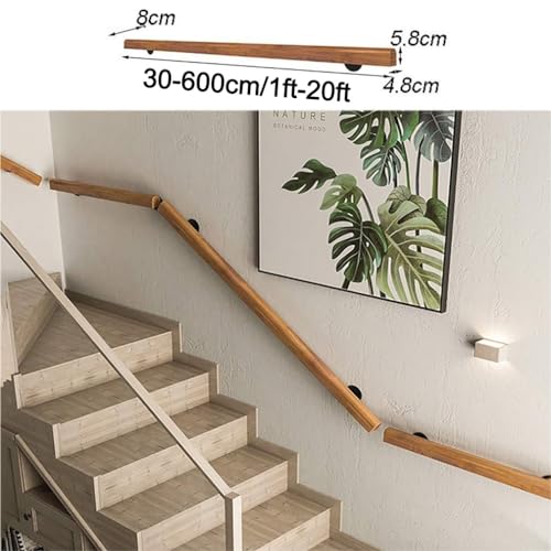 Rambarde escalier bois antidérapante sur mesure rampe intérieure - 4