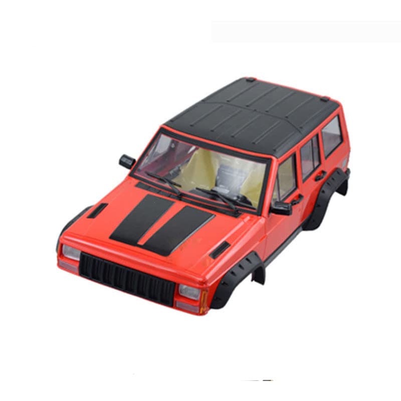 RC Car Hard Body Shell Kit,313mm Wheelbase Cherokee Body Car Shell for 1/10 RC Crawler Axial SCX10 & SCX10 II 90046 90047 TRX4 Kit (Red)