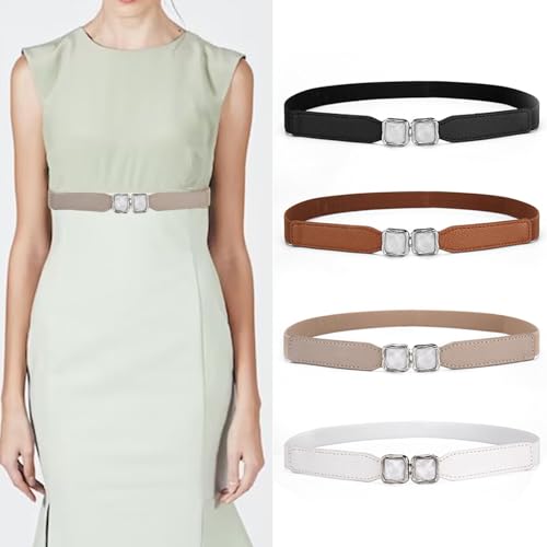 Multiuse Simple Elastic Waist Belt For Women Metal Hook Buckle Waistband For Everyday Wear Casual Outfit All Matching2