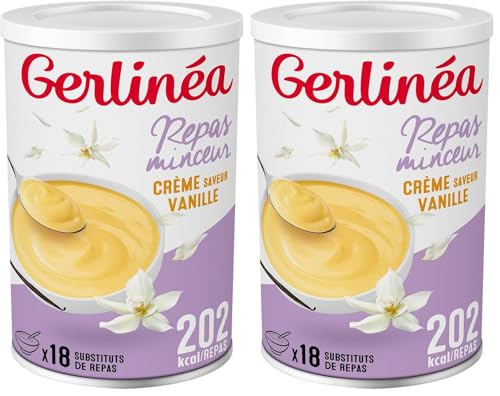 Gerlinéa - Crème Repas Minceur - Substitut de Repas Complet et Rapide - Saveur : Vanille - 540 g(L'emballage peut varier) (Lot de 2)