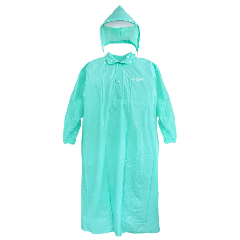 Crocodile PVC Reusable Raincoat Poncho Unisex adult for outdoor, camping (US, Alpha, One Size, Regular, Regular, 1, Green)