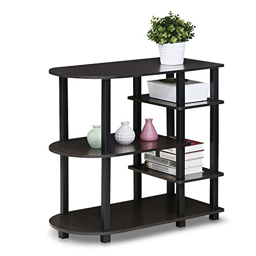 Furinno Turn-S-Tube Round Corner Storage Shelf, Espresso #TOP3