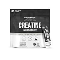 Jacked Factory Creatine Stick Packs - Creatine Monohydrate Powder 5000mg Per Stick - Creatine Supplement for Muscle Growth, Increased Strength, and Improved Athletic Performance - 30 Pack, Unflavoured