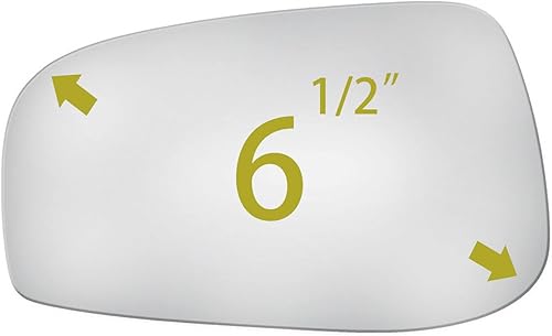 Miniatura 3 de BOOLEE Cristal de repuesto para espejo VOLVO S60 2004-2006 VOLVO S80 2004-2006 VOLVO V70 lado izquierdo con adhesivos