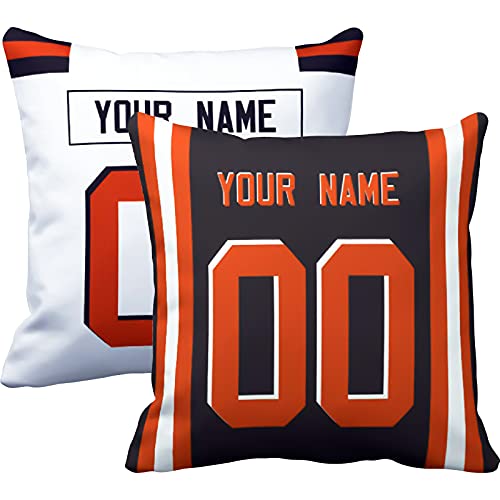 Image of ANTKING Throw Pillow 2 Pack with Custom Name and Number Personalized Gift for Men Women Boys