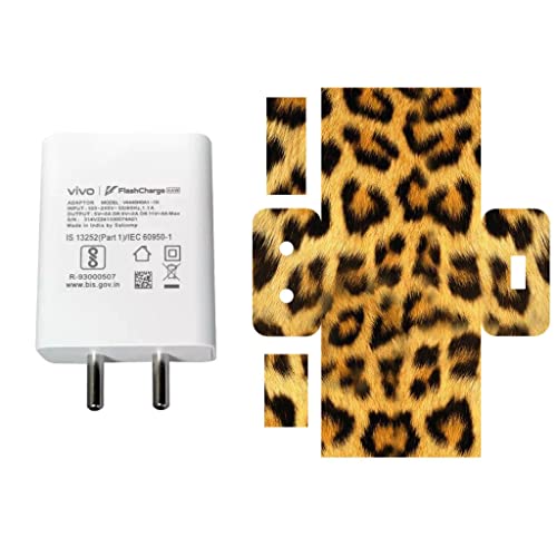 Image of AtOdds - Compatible for Vivo Flash Charger (44W) - Charger /Adapter Skin Wrap (Leopard)